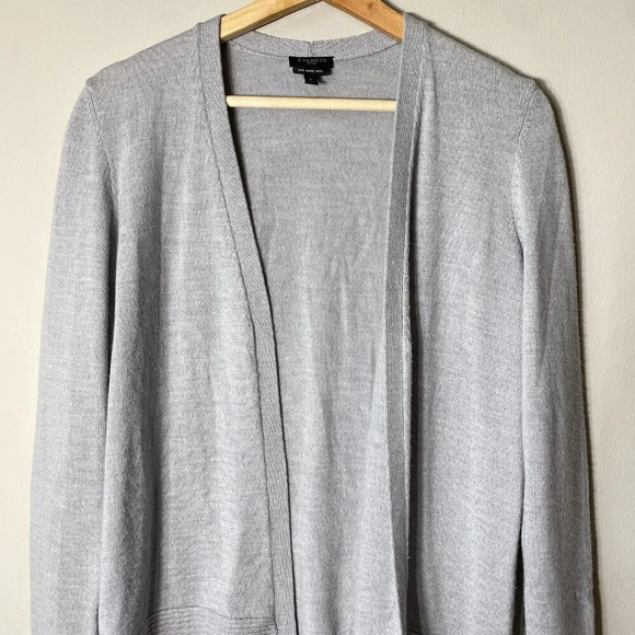 Talbots Women's Size P Petite Long Sleeve Merino Wool Knit Open Cardigan Sweater - Picture 6 of 15